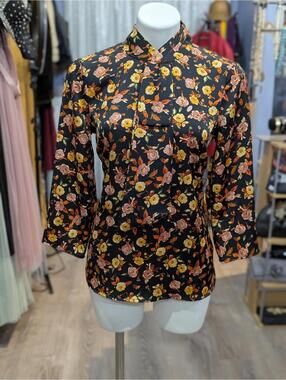 Tahari ASL Floral Print Faux Neck Tie